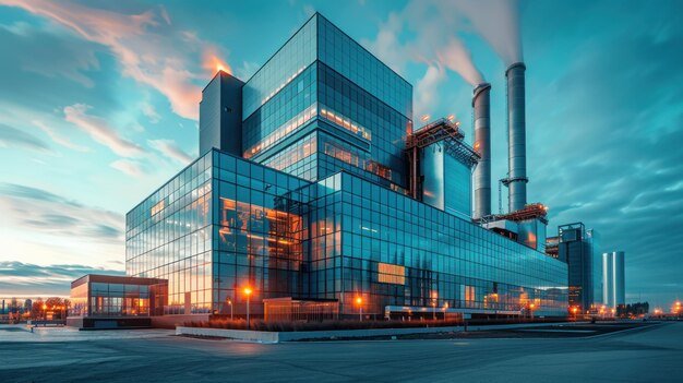 modern-industrial-glass-building-with-towering-chimneys_1000174-16409
